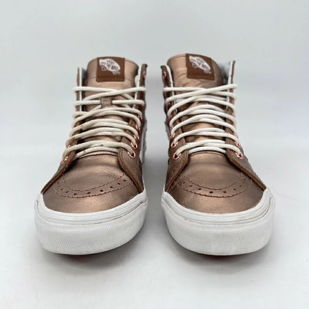 Vans Off The Wall Unisex Size 7M 8.5W Sneaker Shoes Metallic Gold 721277